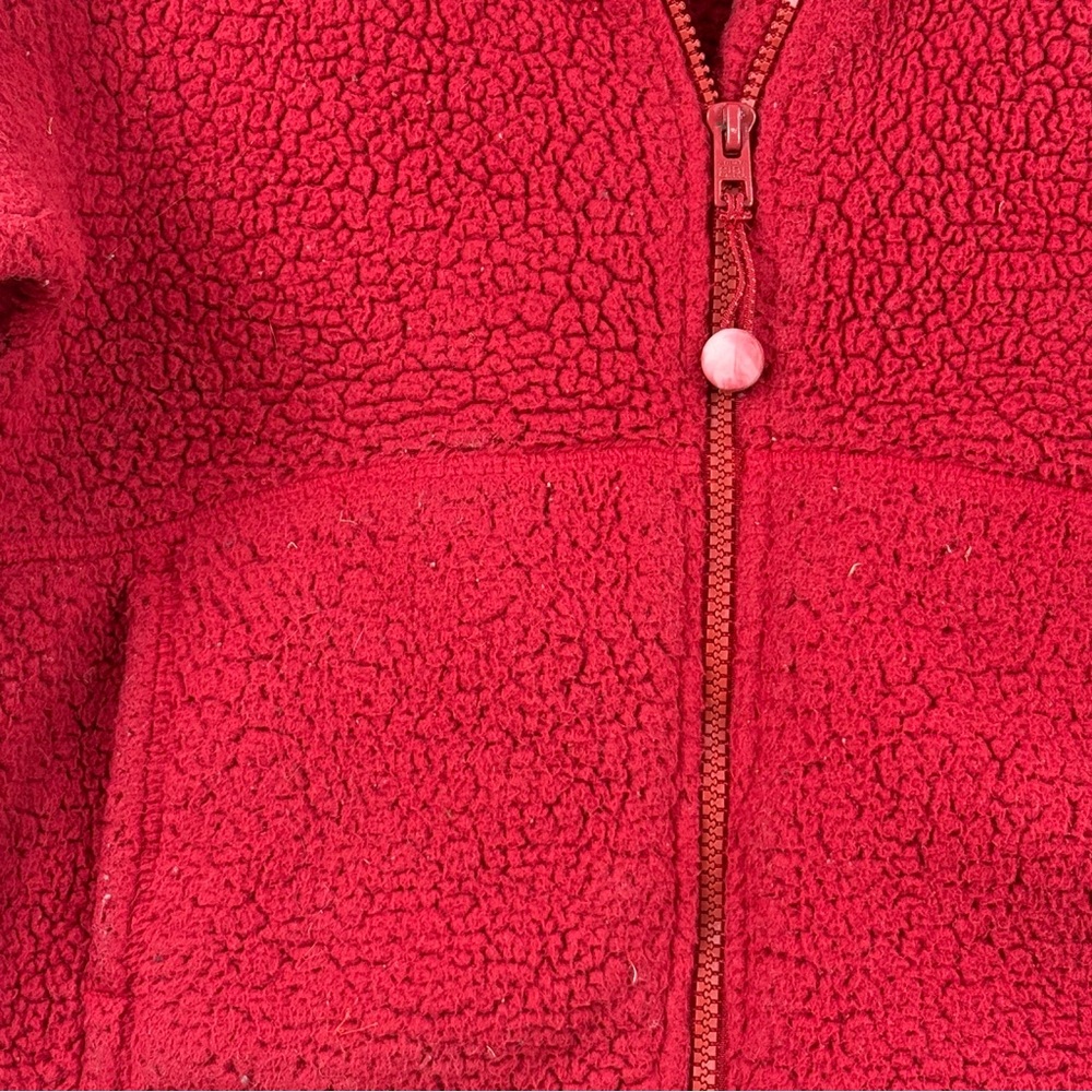 Athleta Girl So Toasty Tugga Sherpa Jacket Red Full Zip Size S/7 - Picture 8 of 11
